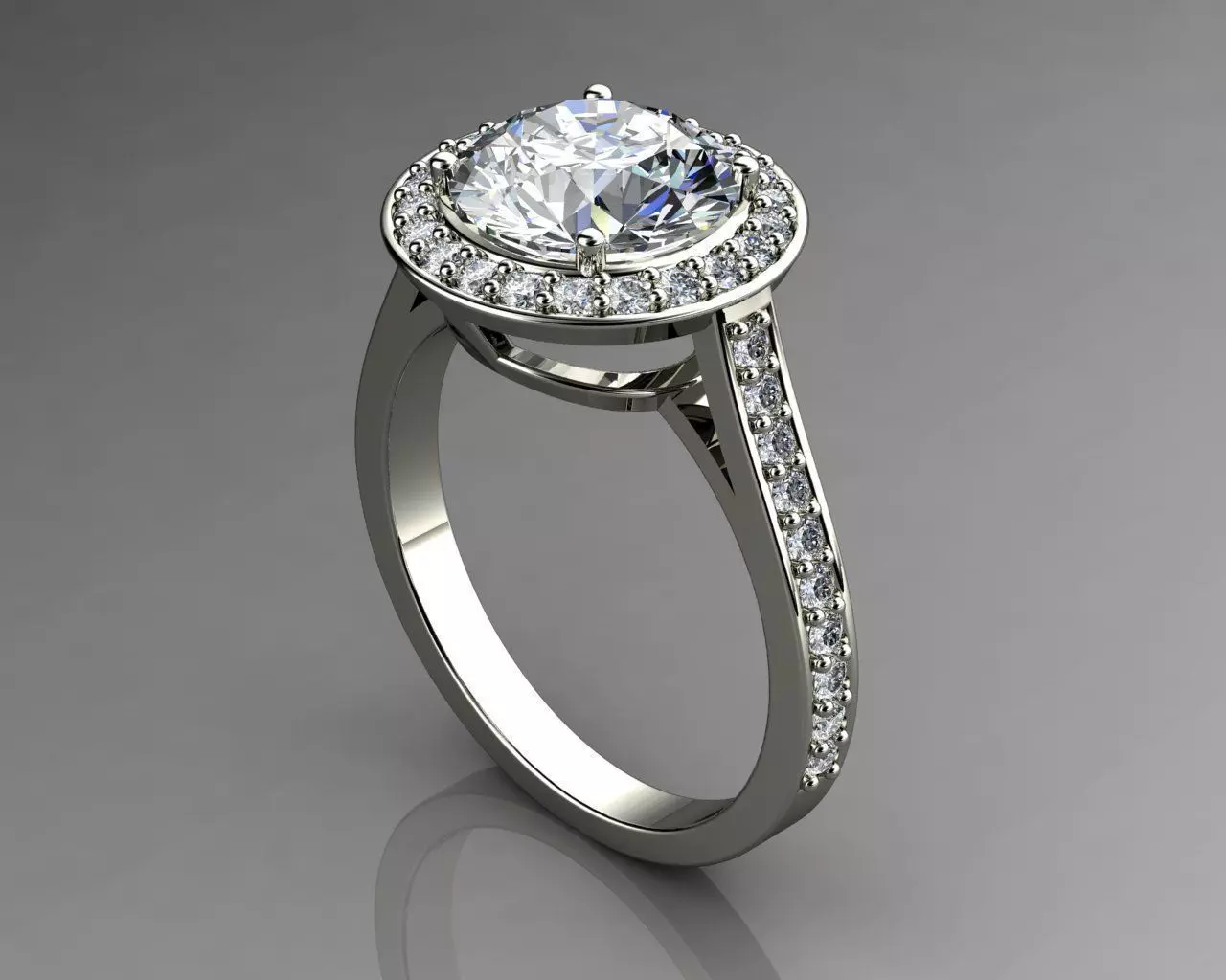 Engagement Rings Solitaire Diamond Rings 3D print model