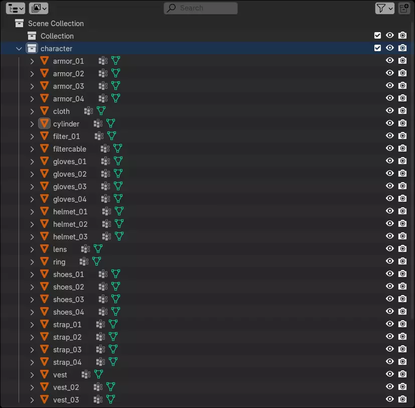 Scifi Soldier - Operator 002 Low-poly 3D model_13