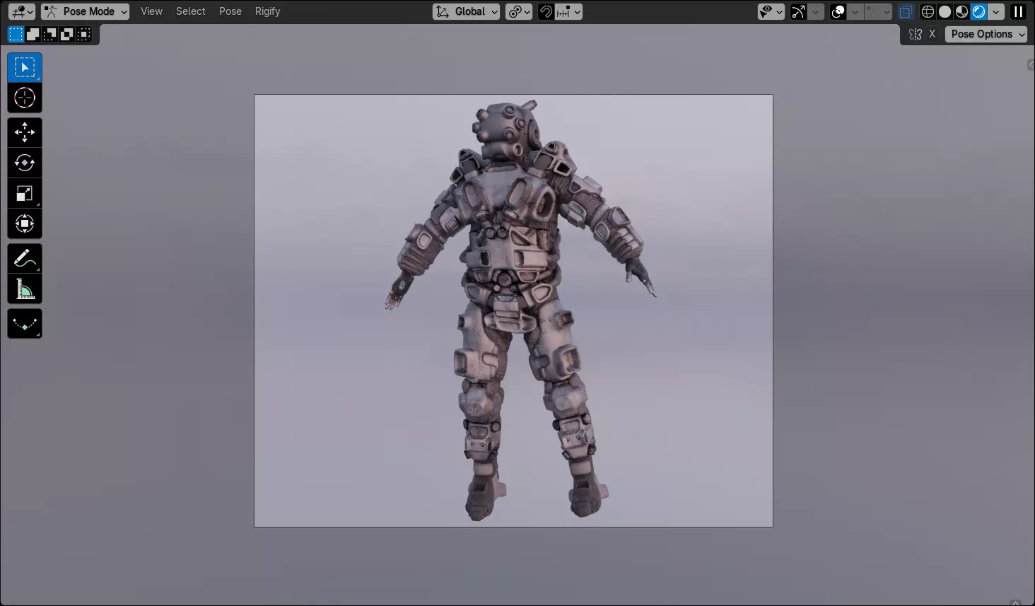 Scifi Soldier - Operator 002 Low-poly 3D model_19