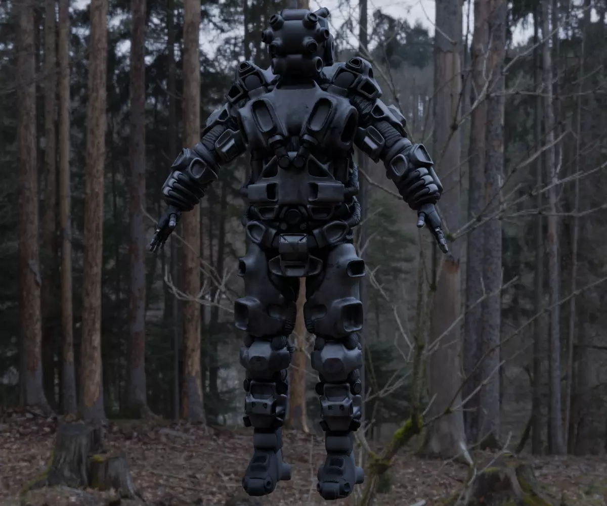 Scifi Soldier - Operator 002 Low-poly 3D model_7