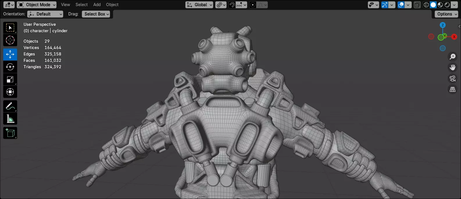 Scifi Soldier - Operator 002 Low-poly 3D model_17