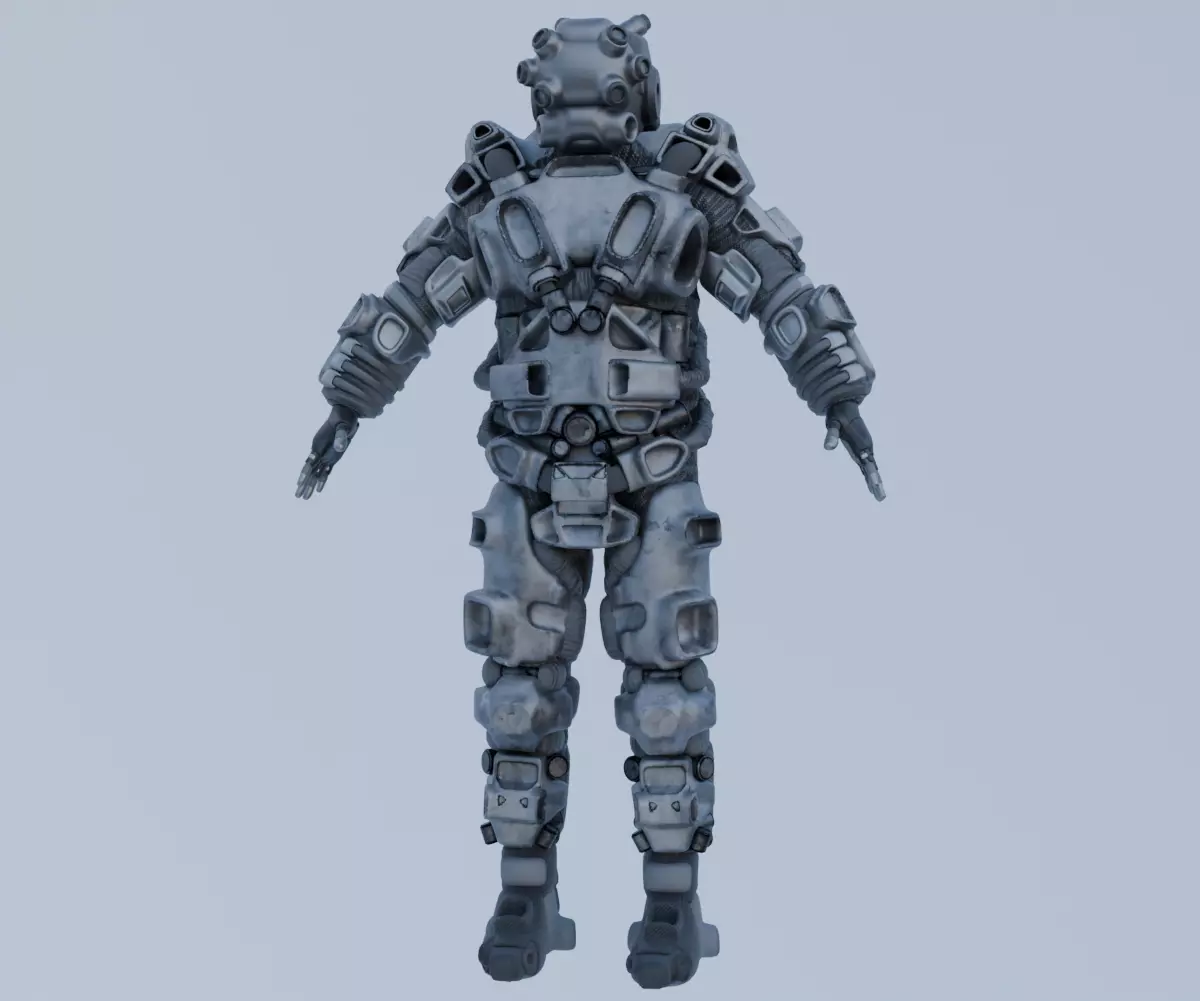 Scifi Soldier - Operator 002 Low-poly 3D model_6