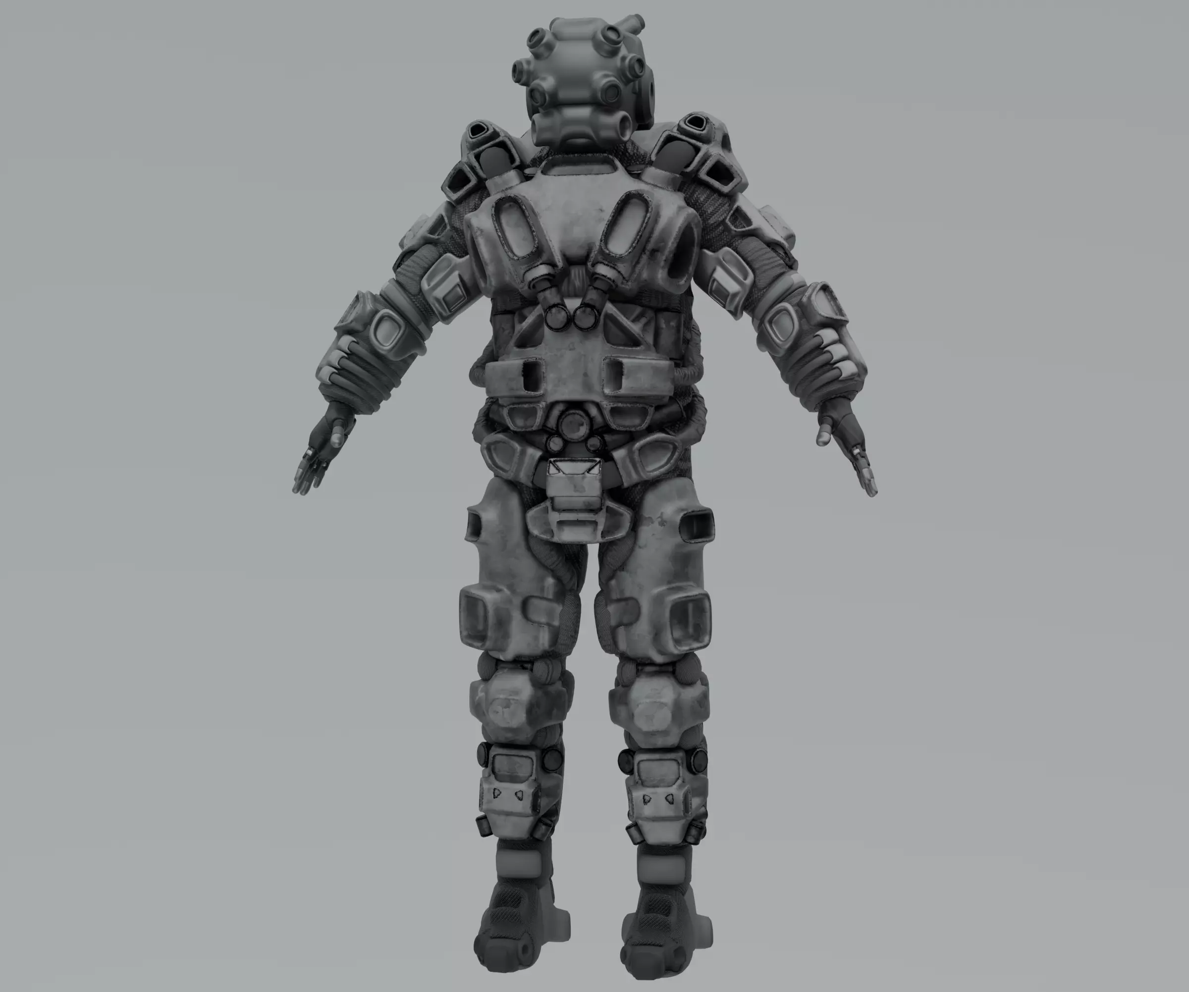 Scifi Soldier - Operator 002 Low-poly 3D model_1