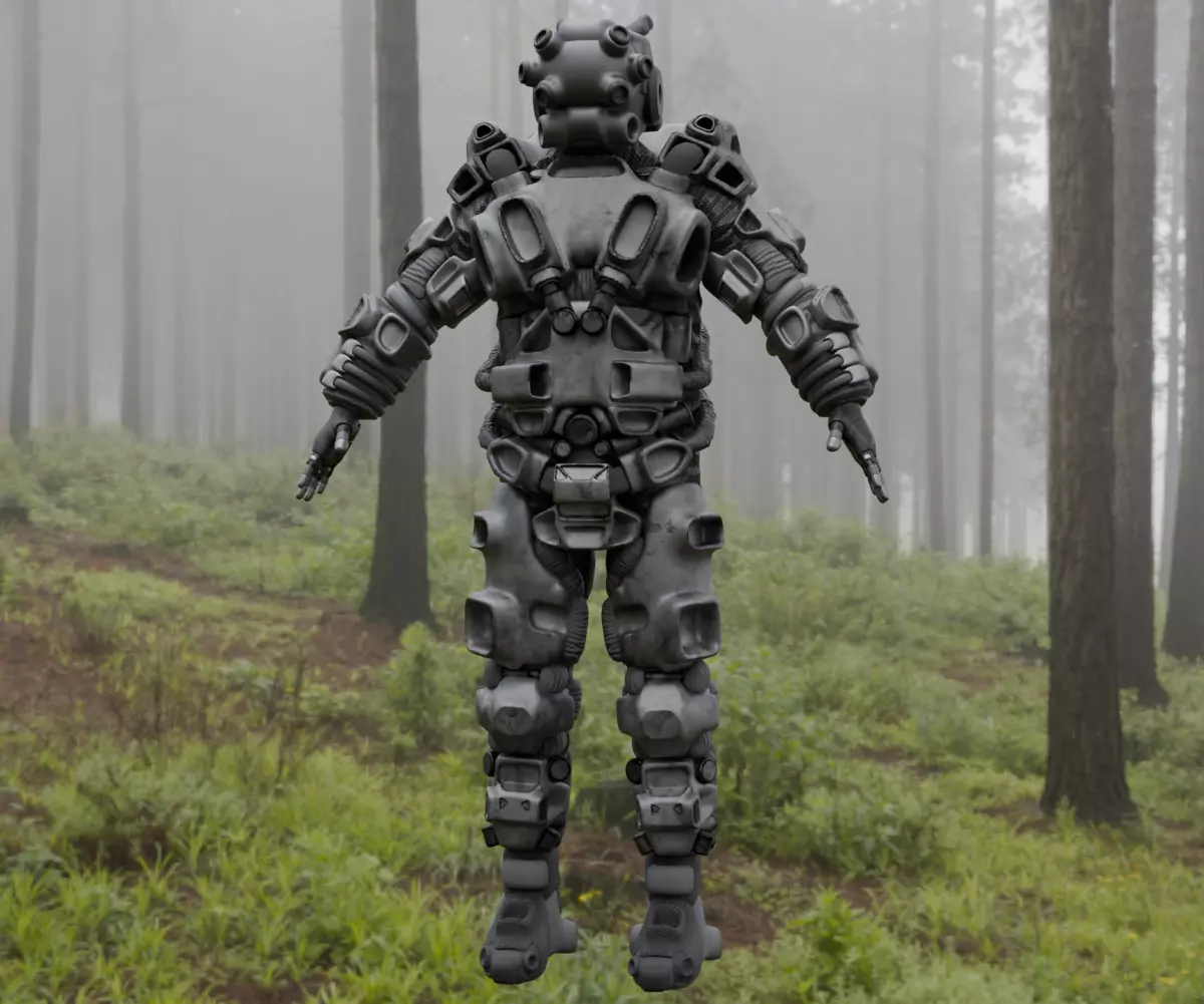 Scifi Soldier - Operator 002 Low-poly 3D model_10