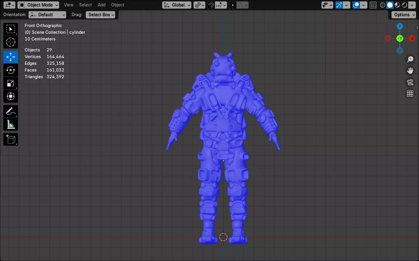 Scifi Soldier - Operator 002 Low-poly 3D model_18