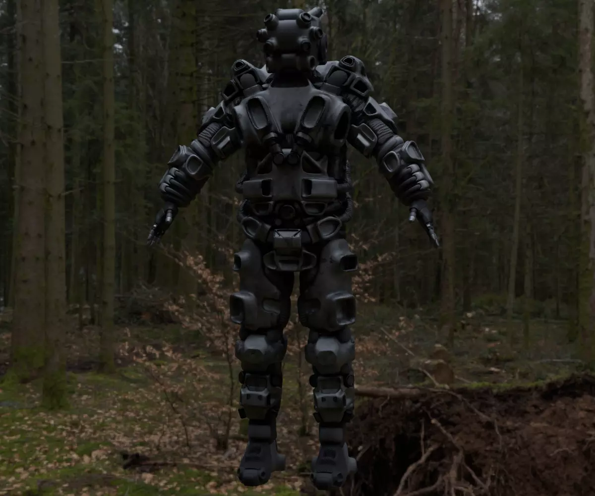 Scifi Soldier - Operator 002 Low-poly 3D model_9