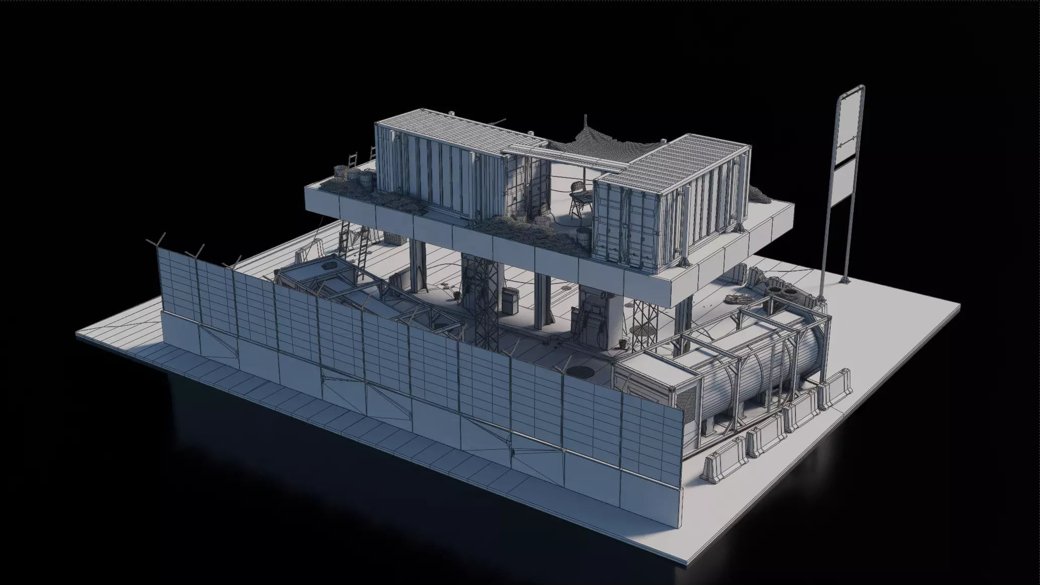 Warzone - Reused Gas Station 3D model_6