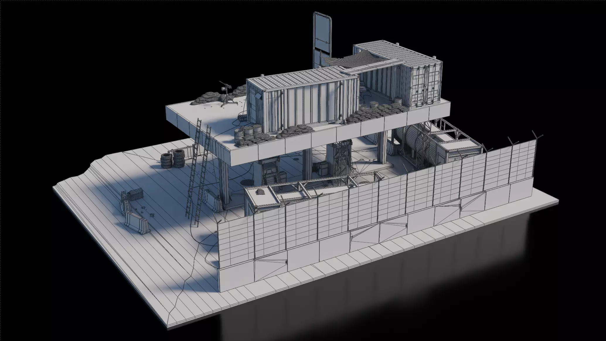 Warzone - Reused Gas Station 3D model_2