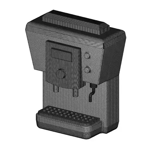 Plastic Coffee Maker Machinery Toy 3D model 5