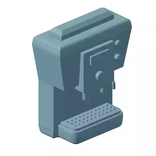 Plastic Coffee Maker Machinery Toy 3D model 2
