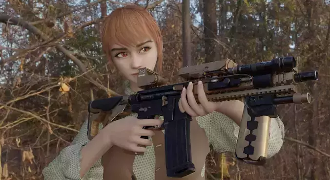 Raya Low Poly Girl  Fully Rigged 3d Girl Model With HQ Texture