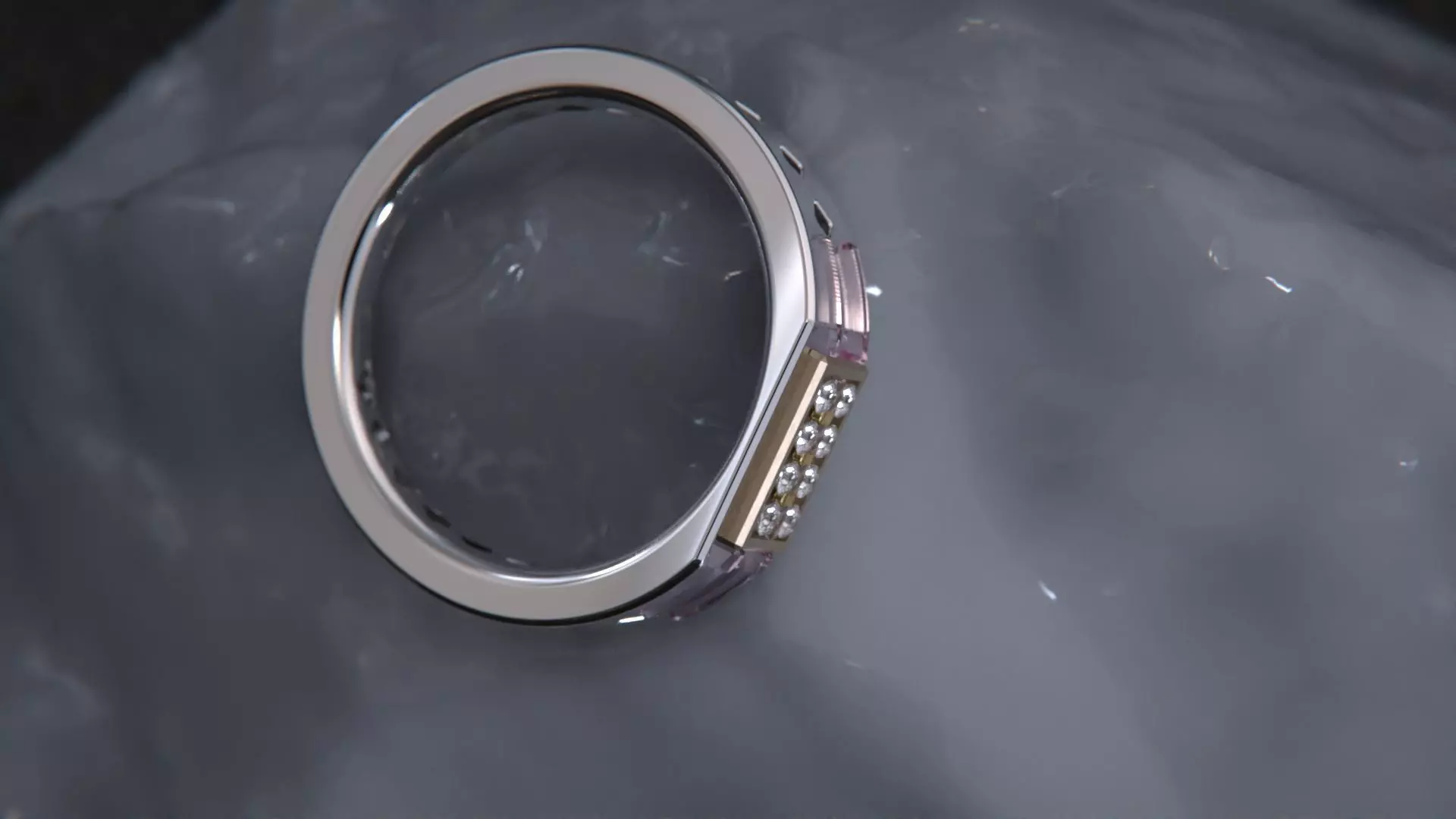 Crystal Geometry ring 3D model_7