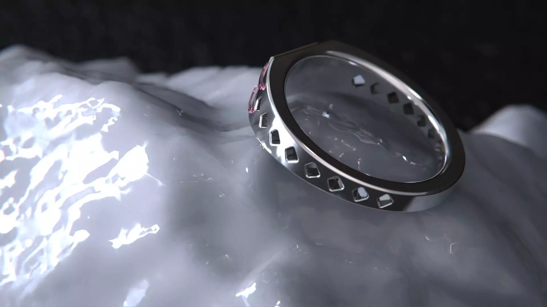 Crystal Geometry ring 3D model_3