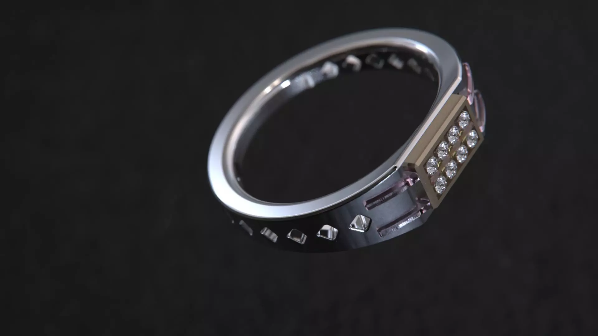 Crystal Geometry ring 3D model_10