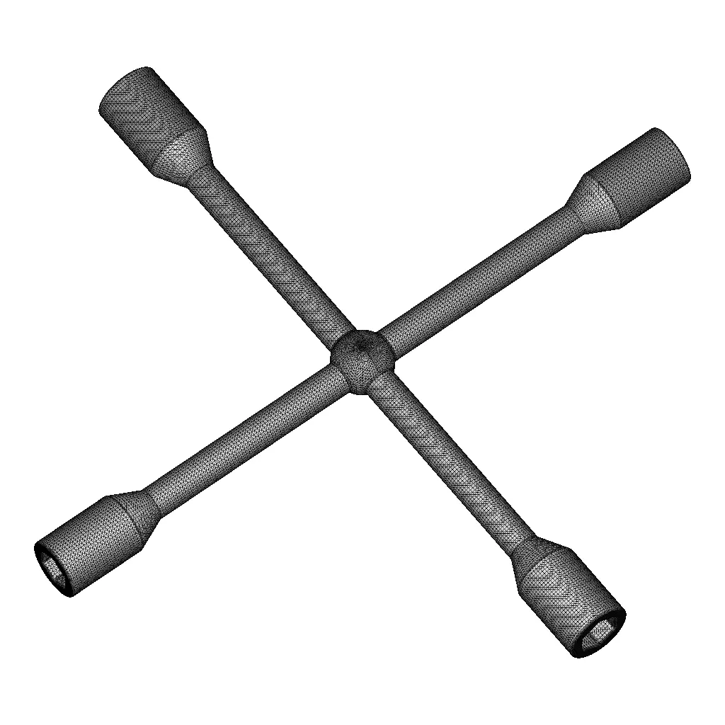 Plastic Universal Lug Wrench Toy 3D model_4