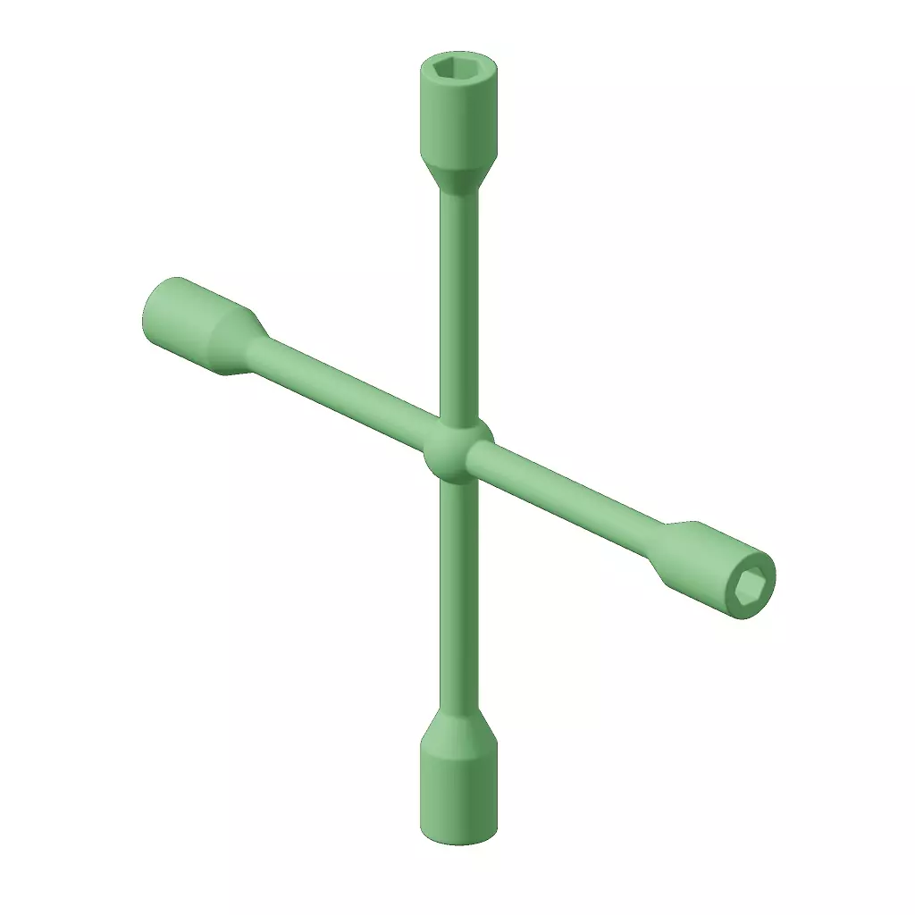 Plastic Universal Lug Wrench Toy 3D model_1