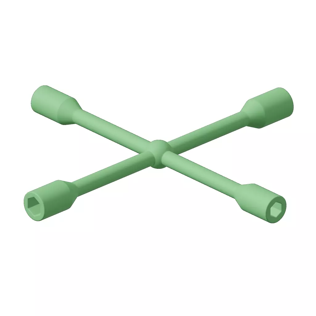 Plastic Universal Lug Wrench Toy 3D model_0