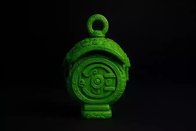 Christmas Hobbit-Style Round Door Ornament Fantasy Cottage