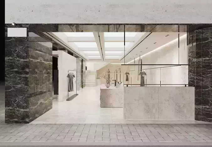 Clothing store 3D model