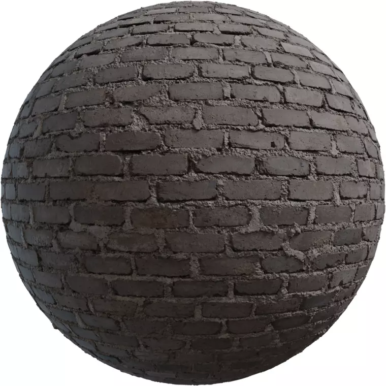 Charcoal Clay Brick Wall Texture_0