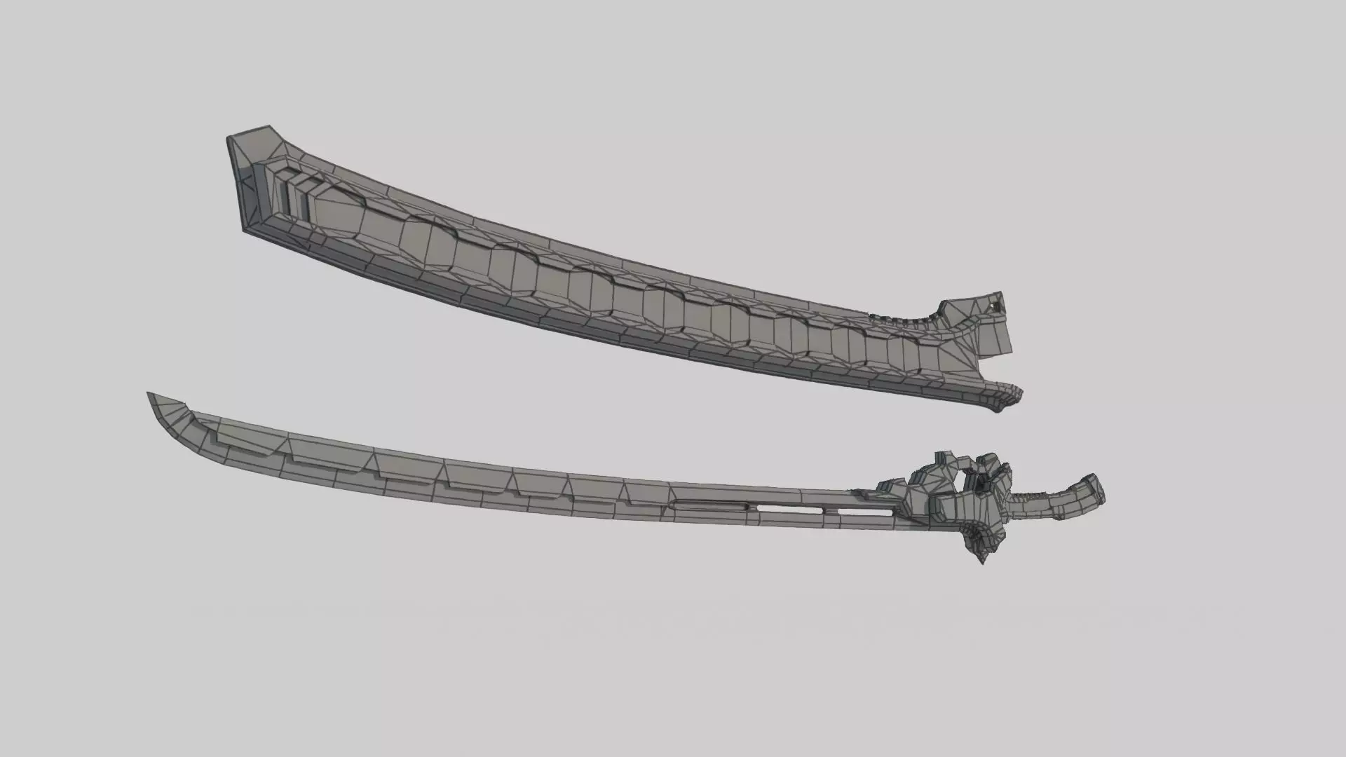 Future sci-fi cold weapon Samurai sword 3D model_7