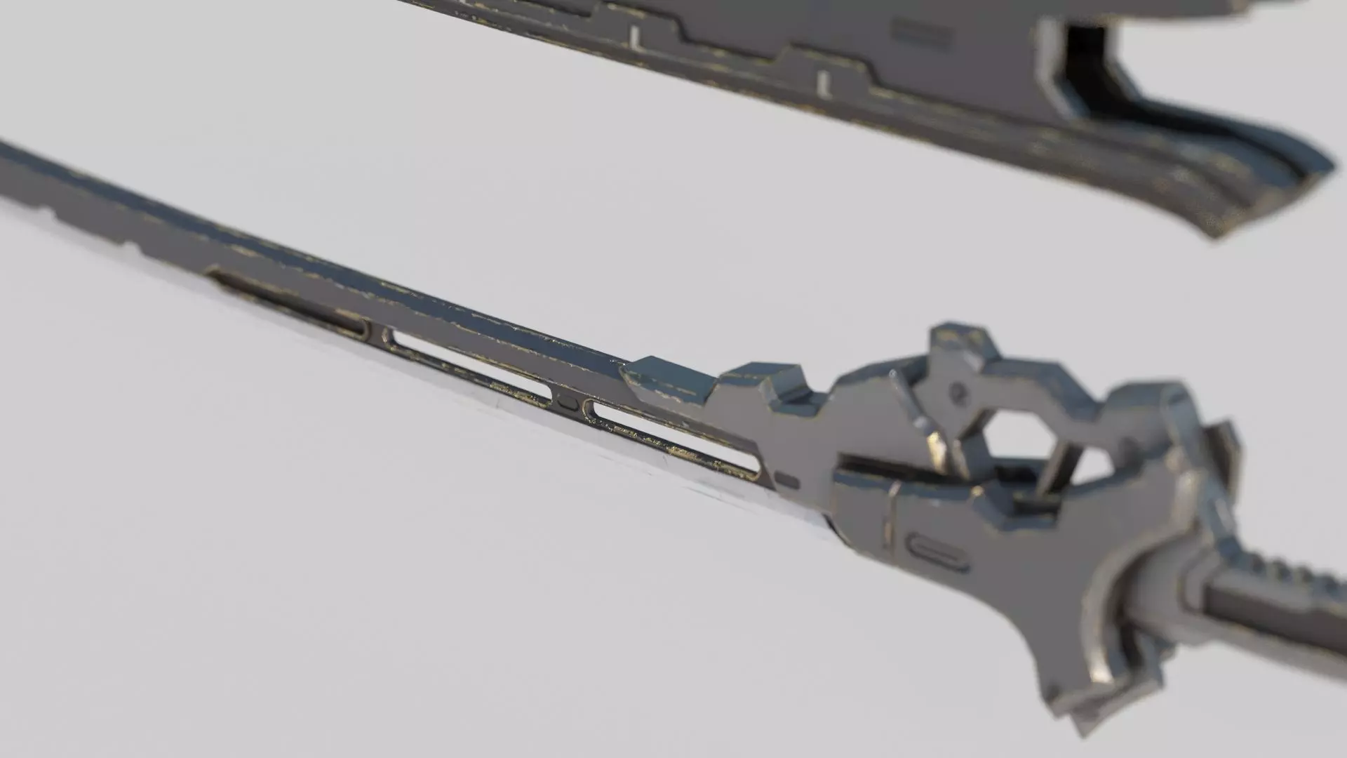 Future sci-fi cold weapon Samurai sword 3D model_1