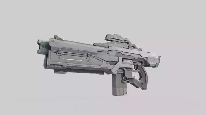Future Sci-Fi Weapon Automatic Rifle