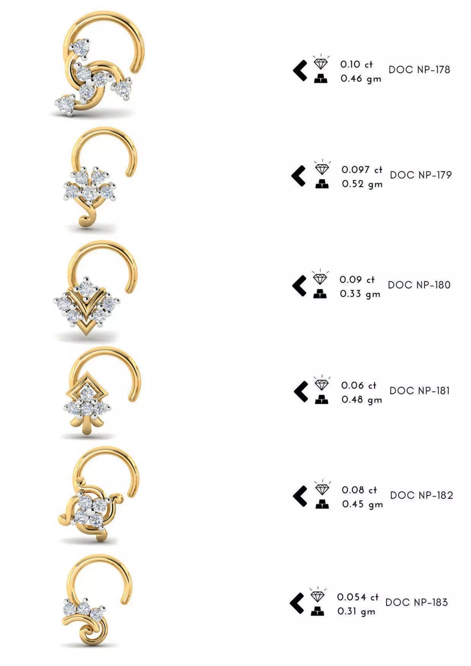 The Ultimate 250 plus Diamond Nose Pin CAD Pack 3D print model_34