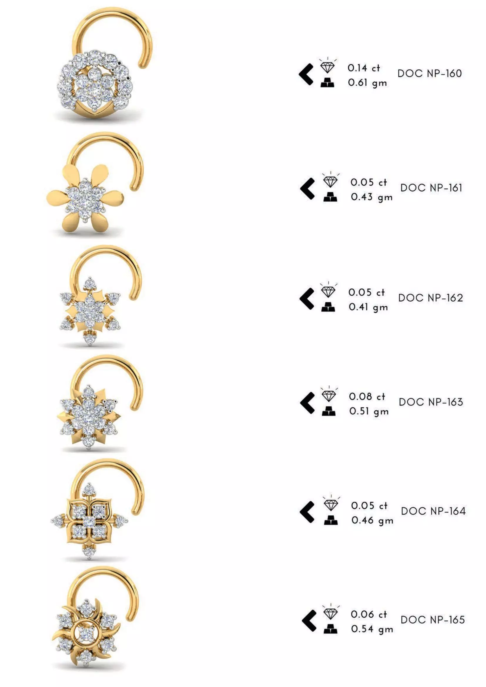 The Ultimate 250 plus Diamond Nose Pin CAD Pack 3D print model_31