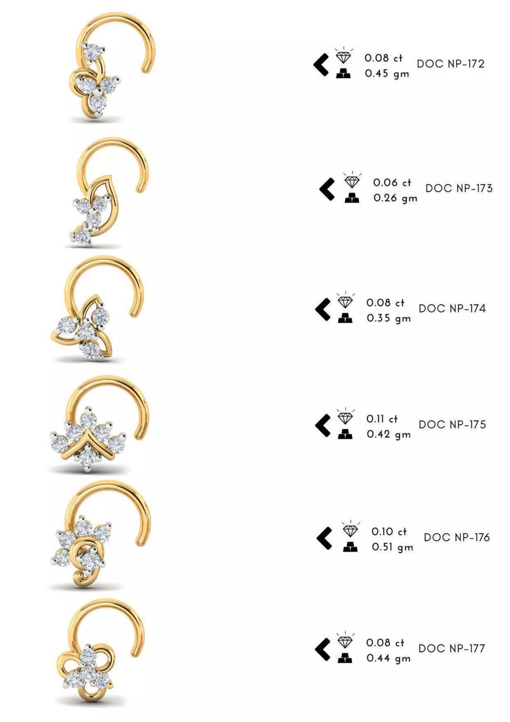 The Ultimate 250 plus Diamond Nose Pin CAD Pack 3D print model_33