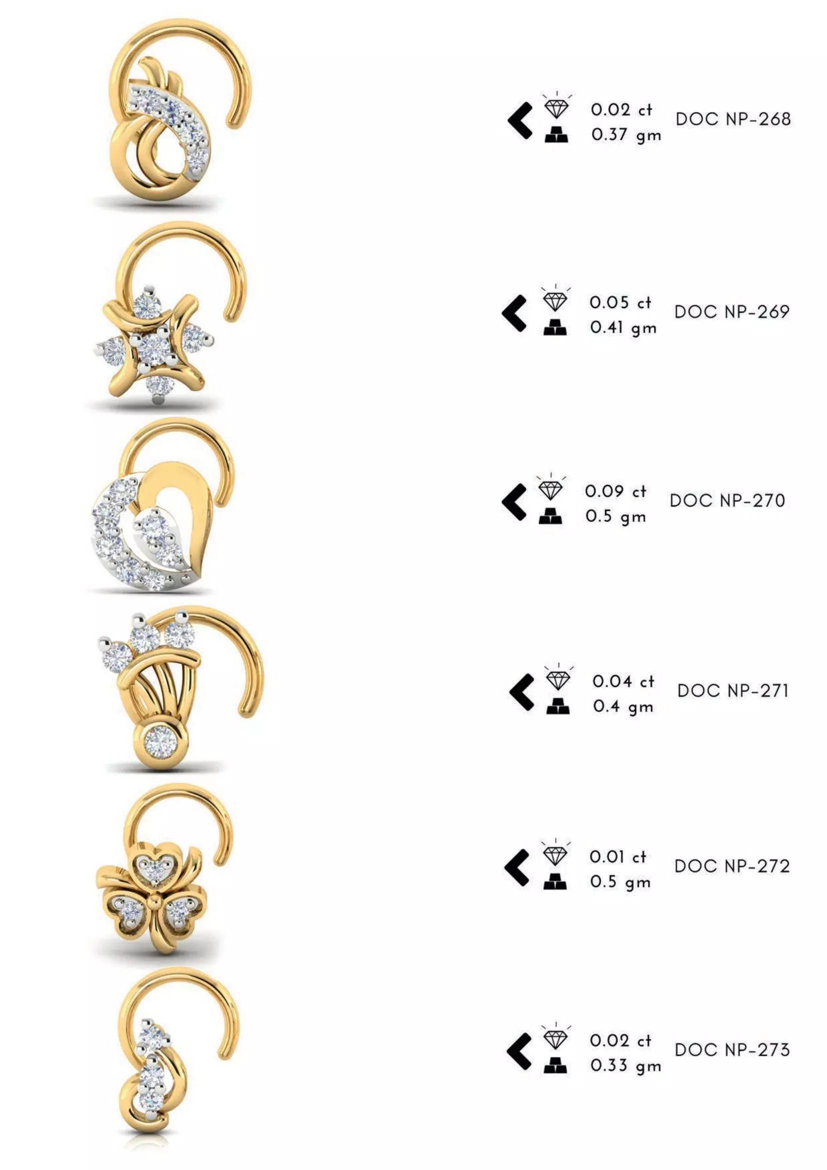 The Ultimate 250 plus Diamond Nose Pin CAD Pack 3D print model_51