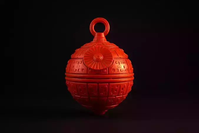 Christmas Sci Fi Ornament  Death-Star Holiday Decoration 