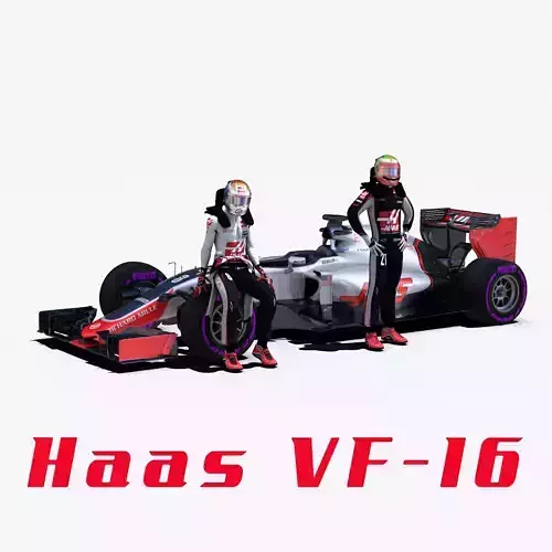 Haas VF16 Low-poly 3D model