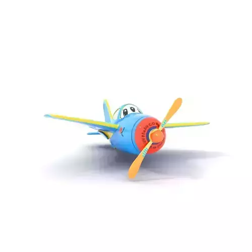 Cheerful Blue Plane model pack