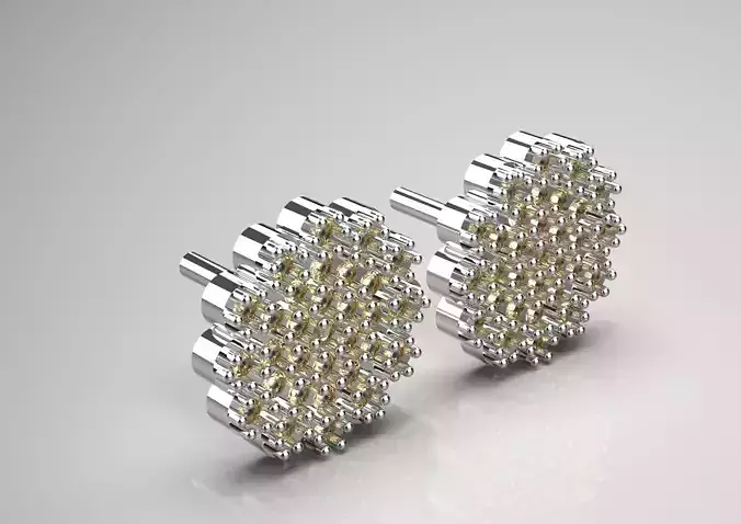 fully adorned stud earring with a voluminous model je0087