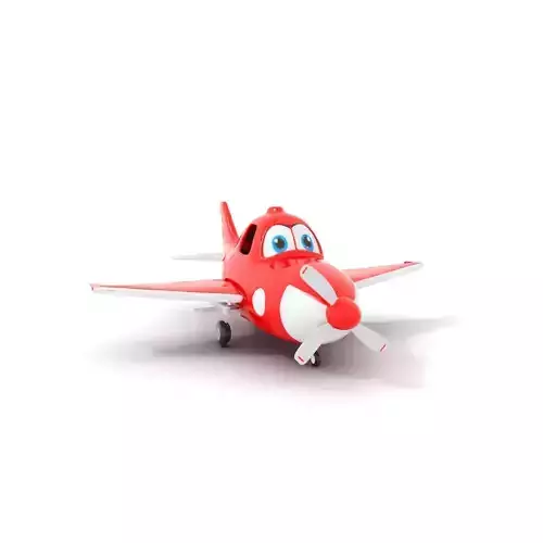 Red Toy Airplane model pack