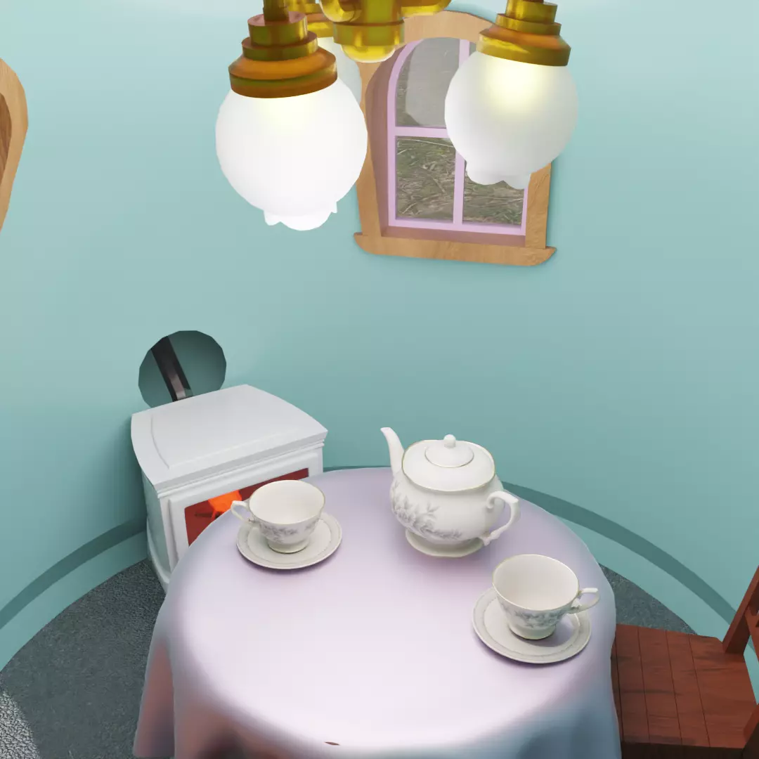 Teapot Miniature House 3D model_5