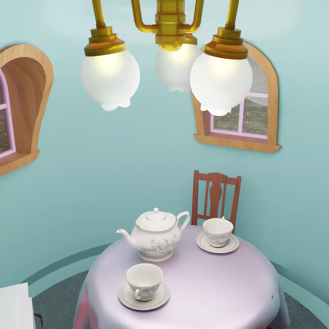 Teapot Miniature House 3D model_6