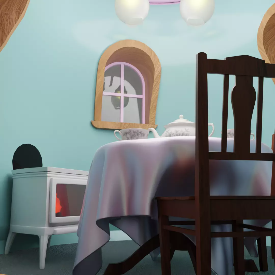 Teapot Miniature House 3D model_7