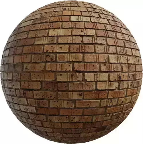 Patterned Terracotta Brick Wall PBR Texture 