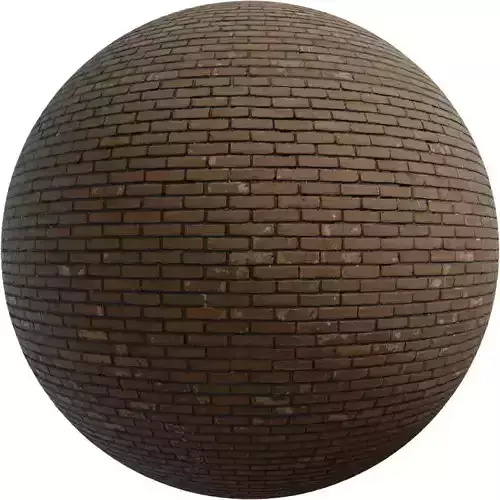 Thin Tan Brick Wall PBR Texture