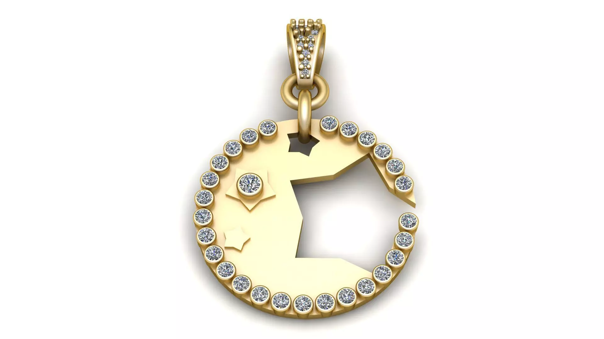 CUTE STAR BUFF PENDANT 3D PRINTABLE MODEL 3D print model