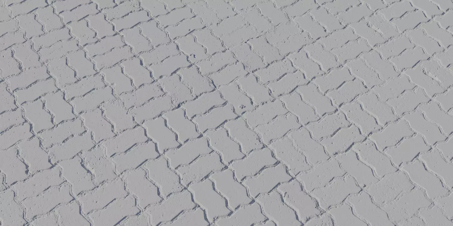 Interlocking Concrete Pavers PBR Texture Texture_2