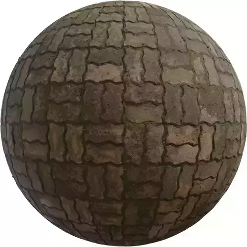 Interlocking Concrete Pavers PBR Texture