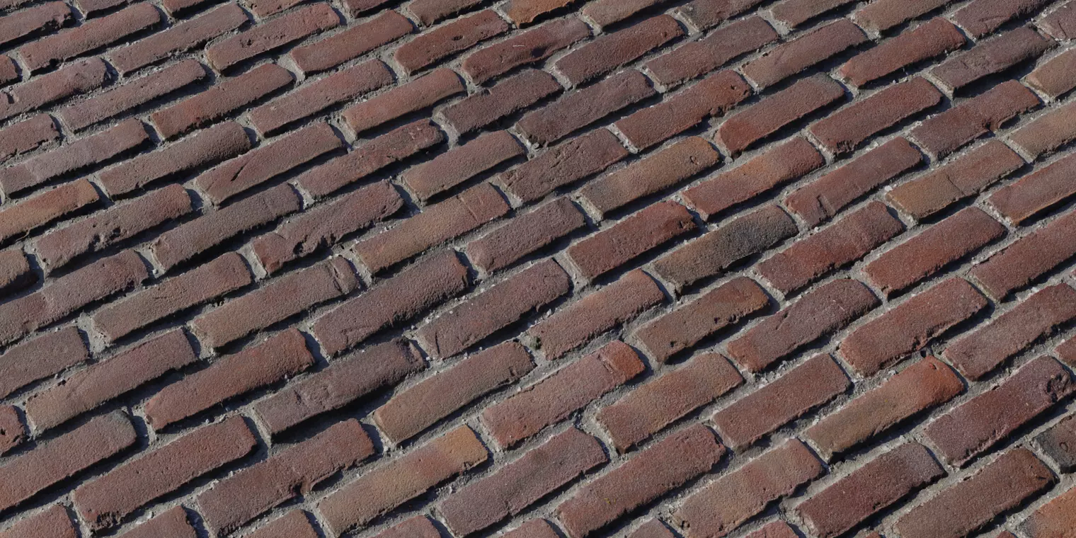 Handmade Red Clay Street Bricks PBR Texture Texture_1