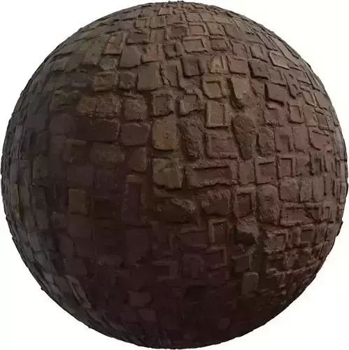 Cobblestone Courtyard With Mud PBR Texture