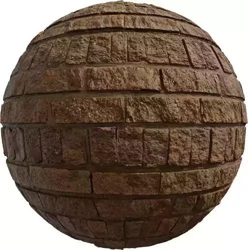 Rough Sandstone Brick Blocks PBR Texture