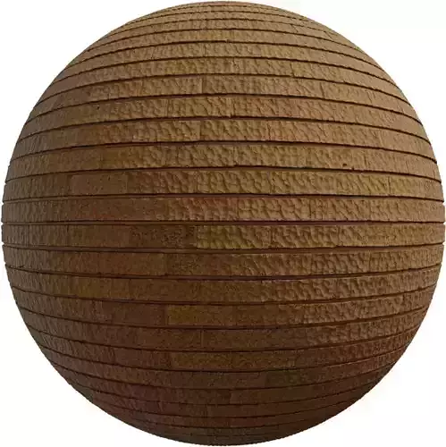 Ribbed Terracotta Wall Tiles PBR Texture