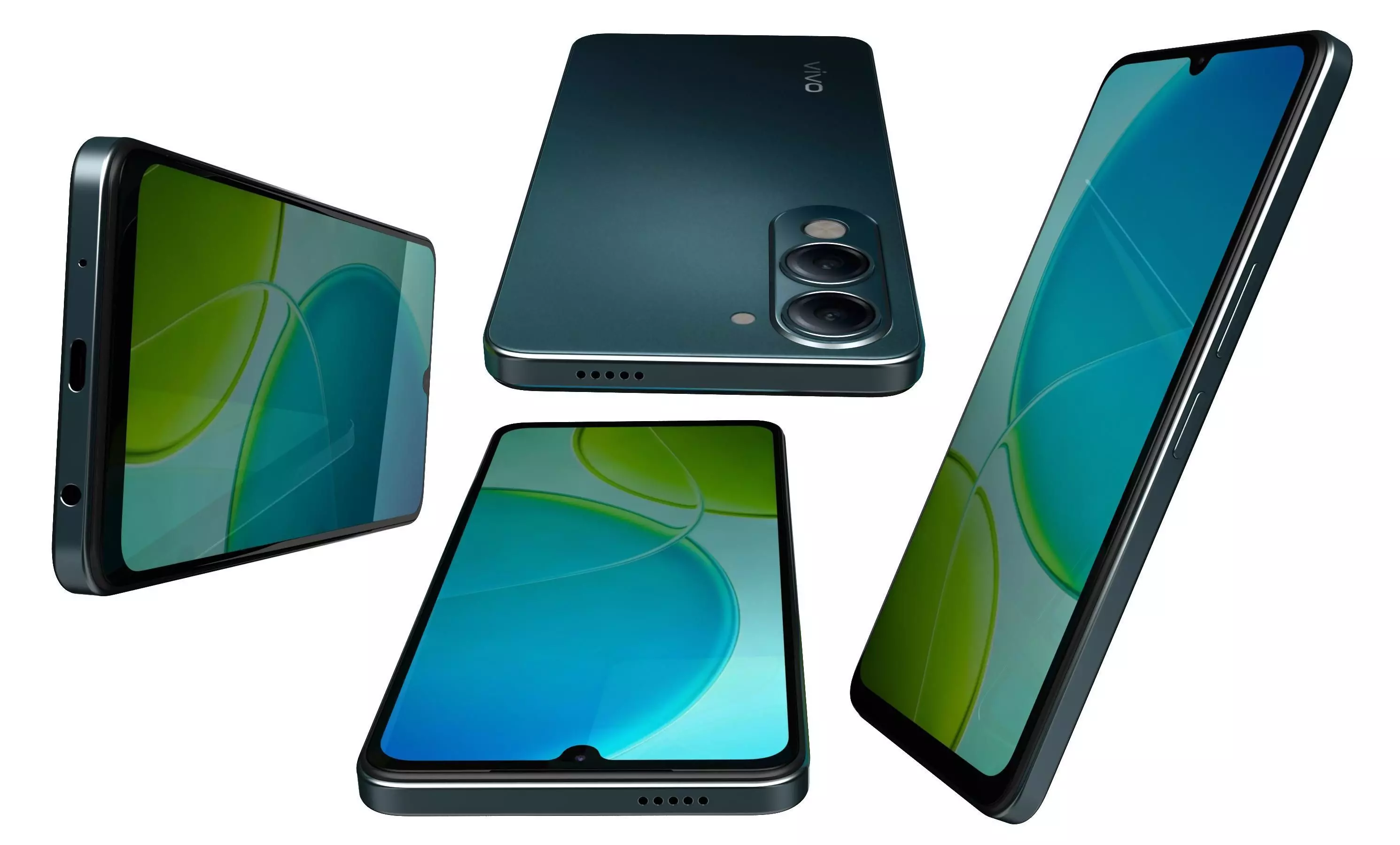 Vivo Y19s 5G Green 3D model_7
