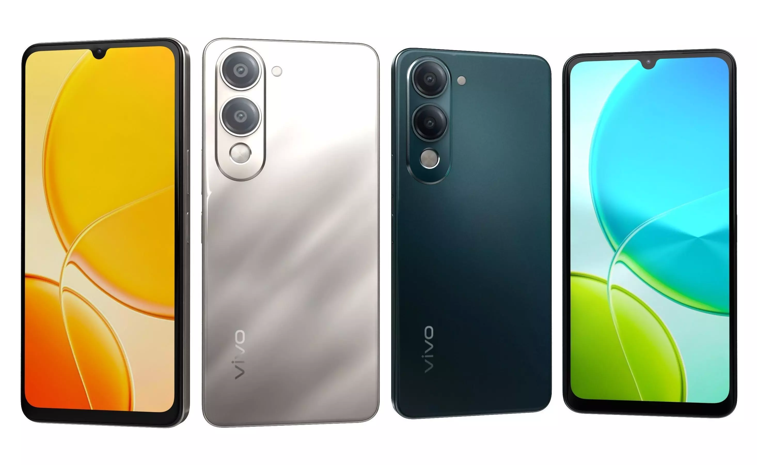 Vivo Y19s 5G Green And White 3D model